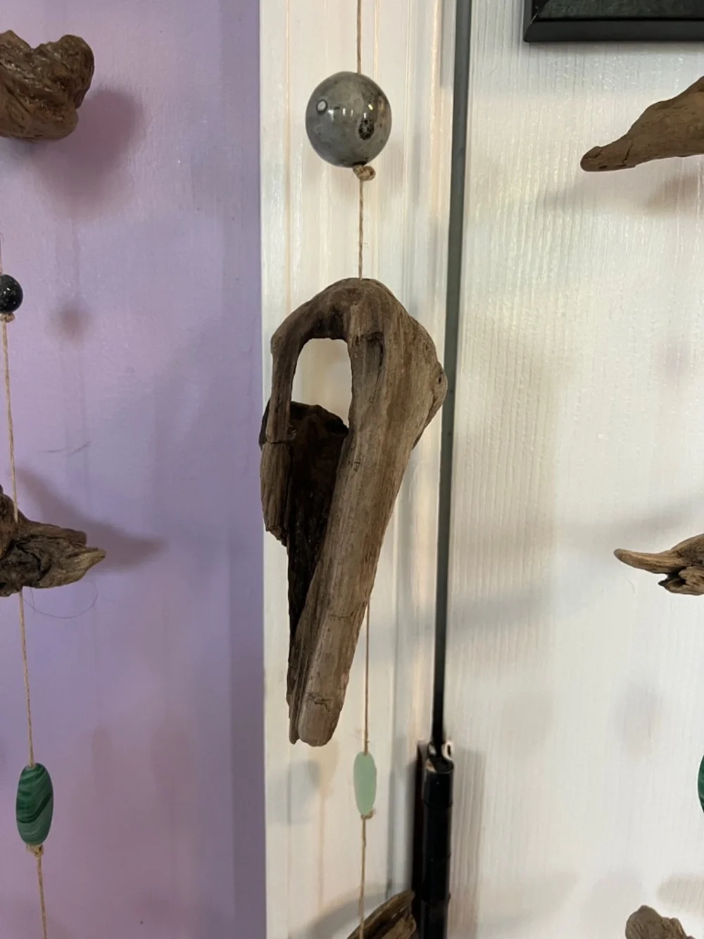 Wind hanging decor handmade using driftwood and fro Potomac River - Picture 13 of 15